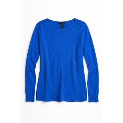 Grace Elements L Cobalt Blue Cashmere Blend Lightweight Knit Sweater Soft