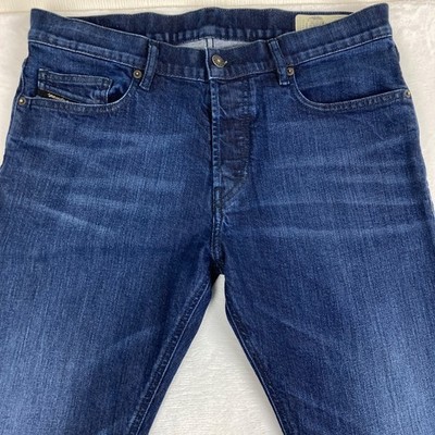 Herren Diesel D-LUSTER 0095K Jeans W32 L32 Stretch Slim Tapered Blau