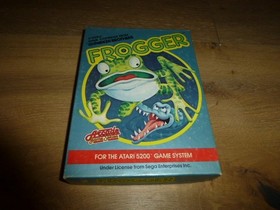 FROGGER - Atari 5200 CIB Complete In Box w/ Overlays (unpunched!) Parker Konami