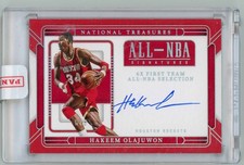 2024-25 Panini National Treasures Hakeem Olajuwon All-NBA Signatures Auto /8