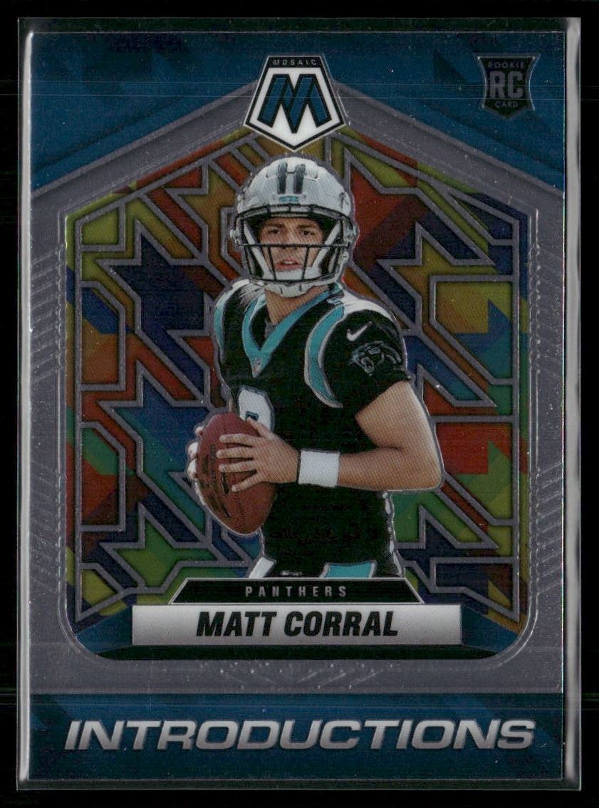 Matt Corral Rookie 2022 Panini Mosaic Introductions Carolina Panthers #I-4