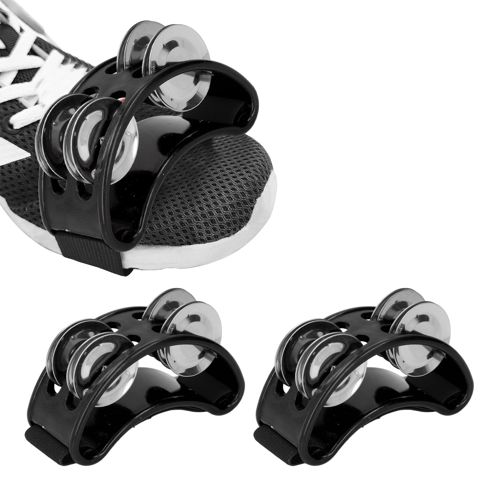2PCS Foot Tambourine Percussion Musical Instrument Percussion Pedal For Conc.