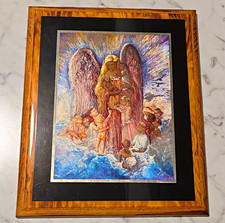 Christianity Framed Guardian Angel with Children Art Print Picture