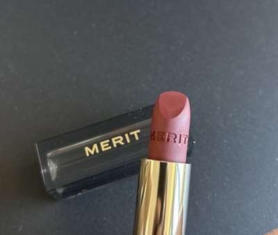 Merit beauty Matte Signature Lipstick in Shade Black Tie Limited edition