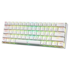 Redragon K630 Dragonborn 60 Wired RGB Gaming Keyboard, 61 Red Switch, White