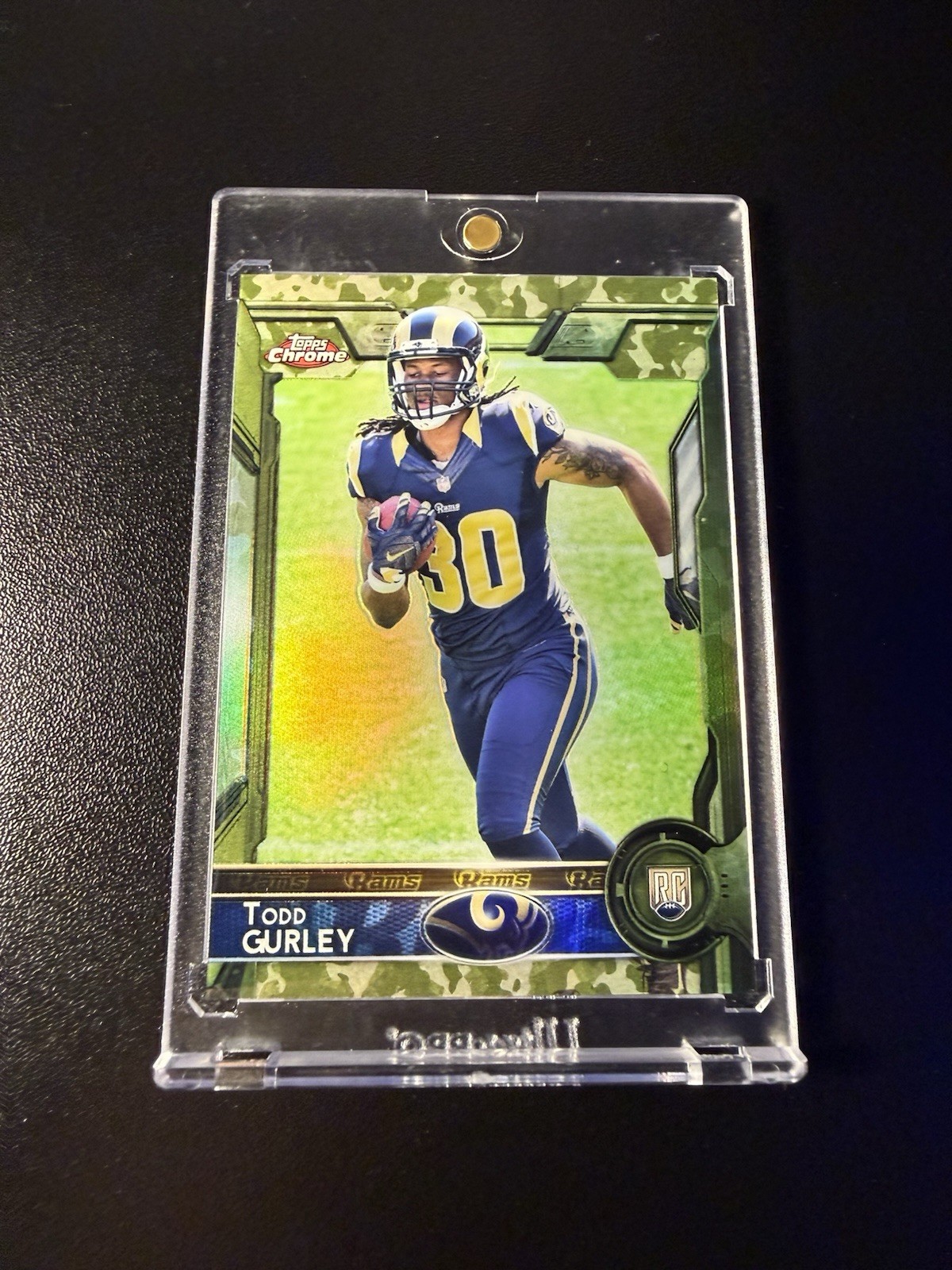 2015 Topps Chrome #110 Todd Gurley Camo Refractor #/499 Rams Georgia