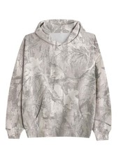 Camo Hoodie for Men Women Oversized Fleece Maple Leaf Hooded Sweatshirt Graph...