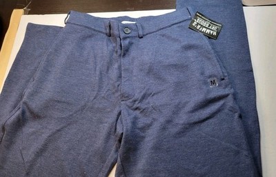 NWT Mizzen + Main Helmsman Performance Pants Mens Size M Heather Blue Tech Chino