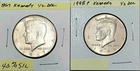 2 Kennedy Half Dollars 1967 (40% Silver-AU) &1998P (Clad-AU/BU)            #5670