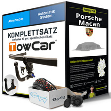 Für PORSCHE Macan Typ XAB Anhängerkupplung abnehmbar +eSatz 13pol 02.2024- NEU