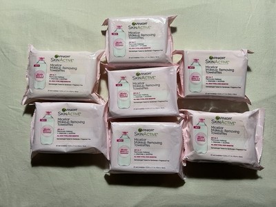Pack Of 7 Garnier Micellar Makeup Removing Towelettes Wipes 25 Ct Each