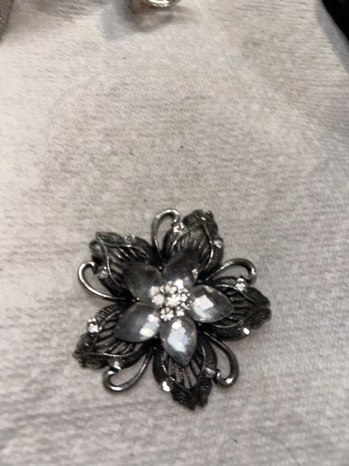 Vintage Statement Stretch Adjustable Large Flower… - image 4