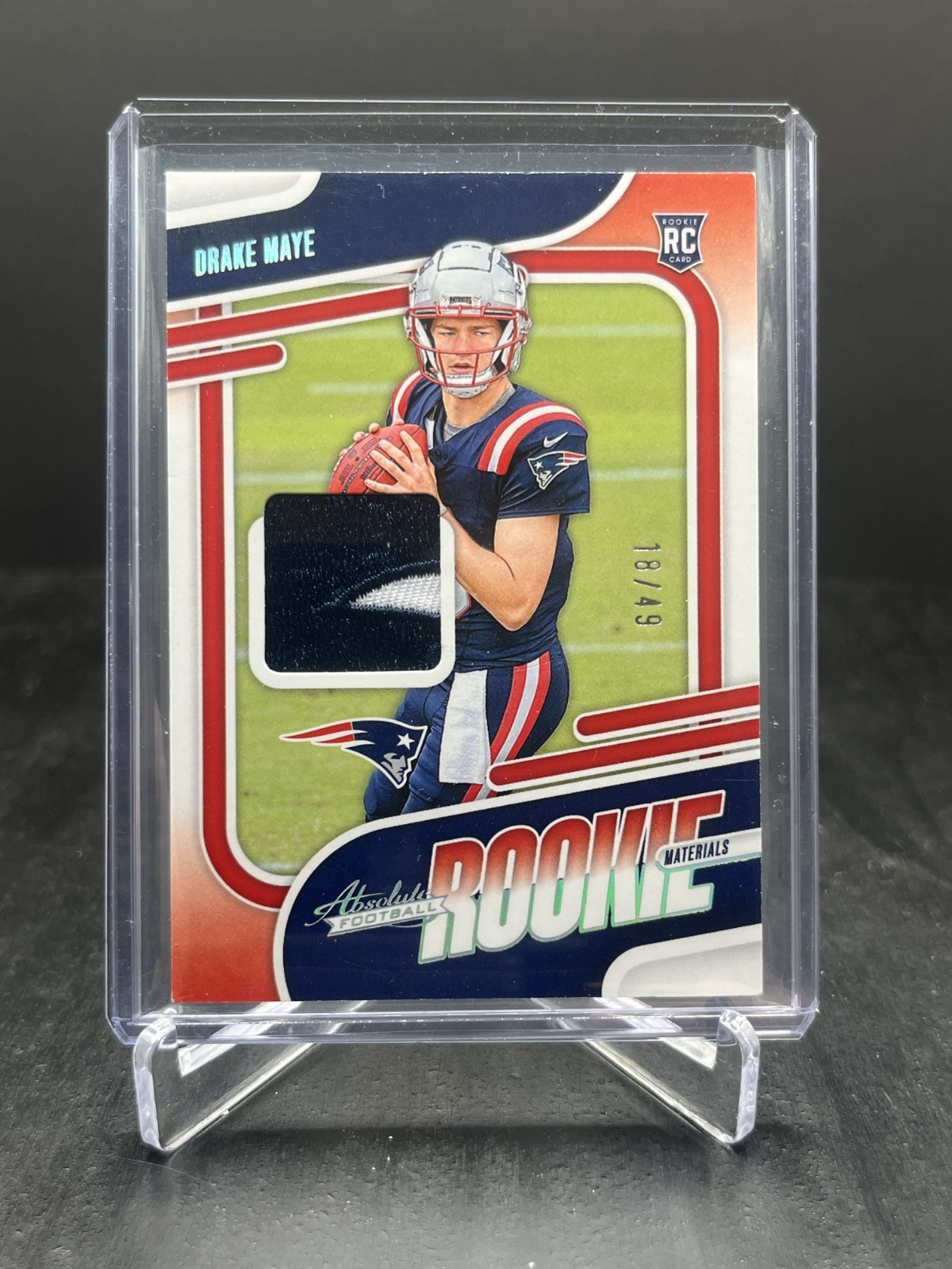 Drake Maye Panini Absolute Absolute Rookie Materials #ARMDME Holo Silver