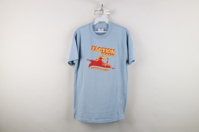 Vintage 90s Y2K Mens Size Medium Faction BMX Mag F*ckin Sweet T-Shirt Light Blue