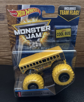 Hot Wheels Monster Jam 25 1992-2017 Higher Education With Team Flag New And Seal