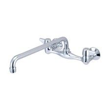 Polished Chrome Central Brass 1.5 GPM Wall Mounted Kitchen Faucet with 14"