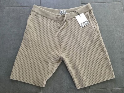 JAKE*S STUDIO Struktur-Shorts / Knit Shorts Gr. L   Beige/Taupe   Neu