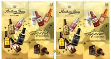2 Pack Anthon Berg Dark Chocolate Liqueur Liquor filled Bottles 64 CT 2.2LB Each