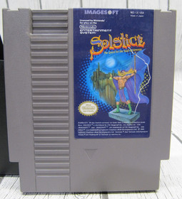 Solstice Quest for the Staff of Demons NES Nintendo Game Cartridge Tested