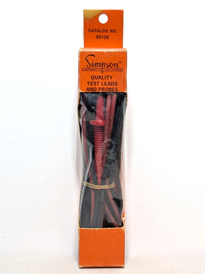 #ad #ad VTG Simpson Electric Test Leads 00125 w Alligator Clips Open Box READ $59.95