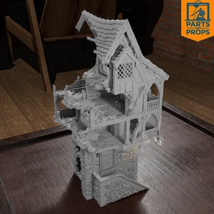 Helwick Cuddle Ruins 3D Printed Terrain - Fantasy Ruined Building, 28-32mm Tabletop Wargaming, Skirmish & RPG Scatter Scenery
