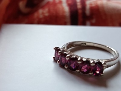 925 Amythist Ring Gr 56 Mehrere Kleine Steine Siehe Bilder