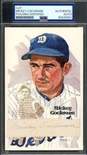 Mickey Cochrane PSA DNA Coa Signed Perez Steele Postcard Cut Autograph