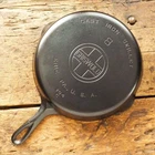 Vintage GRISWOLD Cast Iron SKILLET Frying Pan # 8 LARGE BLOCK LOGO - Ironspoon