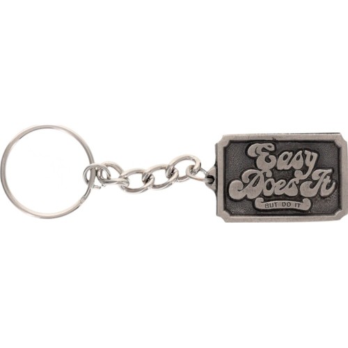 New Alcoholics Anonymous AA Easy Does It Slogan Keychain Vintage