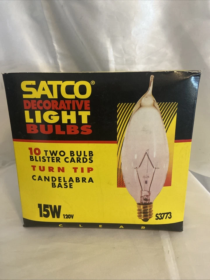 10-satco Products S3773 120-Volt 15W Candelabra Base Clear Bulb 2-pack - Image 3 of 4
