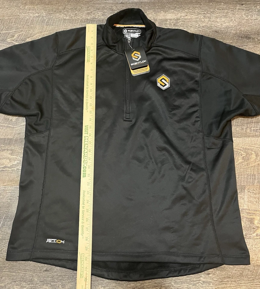 Scentlok Trek Base Layer Bird Hunting Black Half Zip Outdoor Men 2XL New - Image 2 of 4