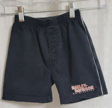 Vintage Harley Davidson Toddler 24M black 100 cotton shorts