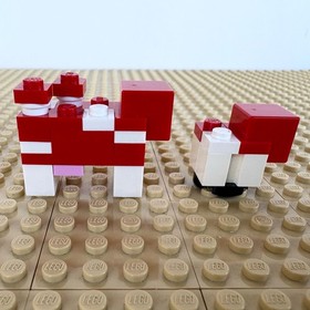 LEGO Minecraft: Large + Small Mooshroom, minecow02b, 21129, MUSHROOM ISLAND 2017