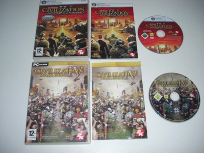Civilization IV WARLORDS + BEYOND THE SWORD PC 2x Add-On Expansion Packs CIV 4