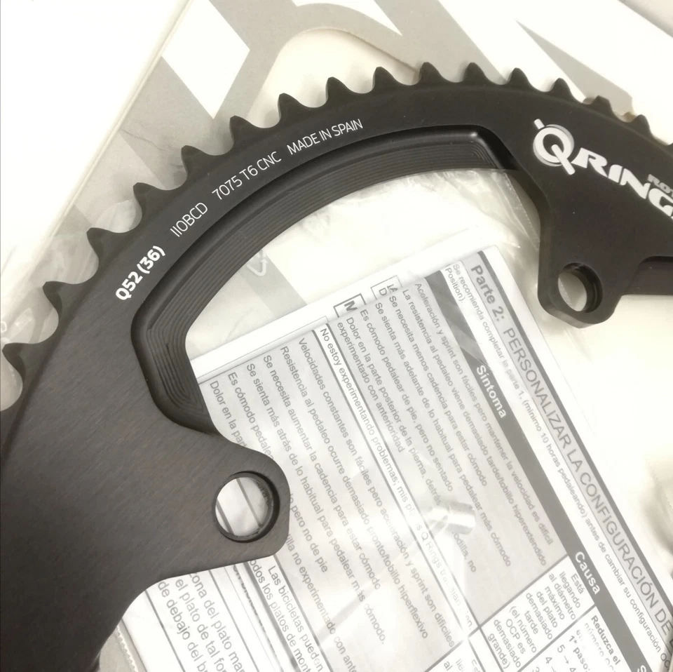 ANILLOS ROTOR Q Ovalados 52/36T Platos SHIMANO 4 BRAZOS R9100 R8000 6800 9000 Foto 3 de 4