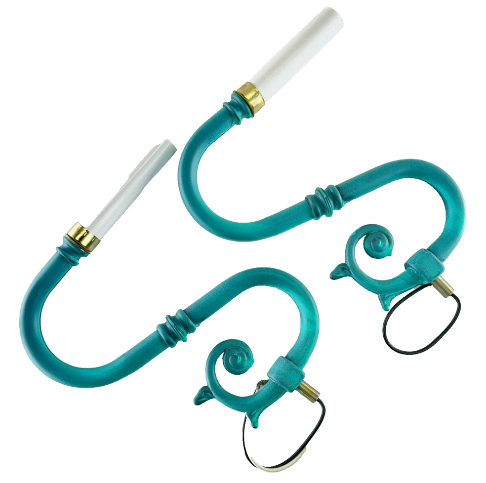 Aplique de pared Weinstock 2 brazo en S accesorio de vela incandescente 14 x 13,7 pulgadas turquesa Foto 4 de 4