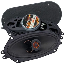 2x Audiobank 4X10" 650 Watt Max Power 2-Way Red Car Audio Stereo Coaxial Speaker