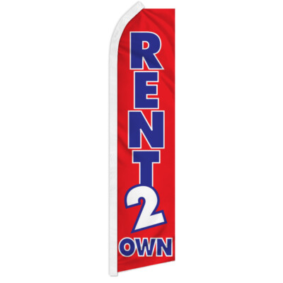 Rent 2 Own Advertising Swooper Feather Flag Rentals