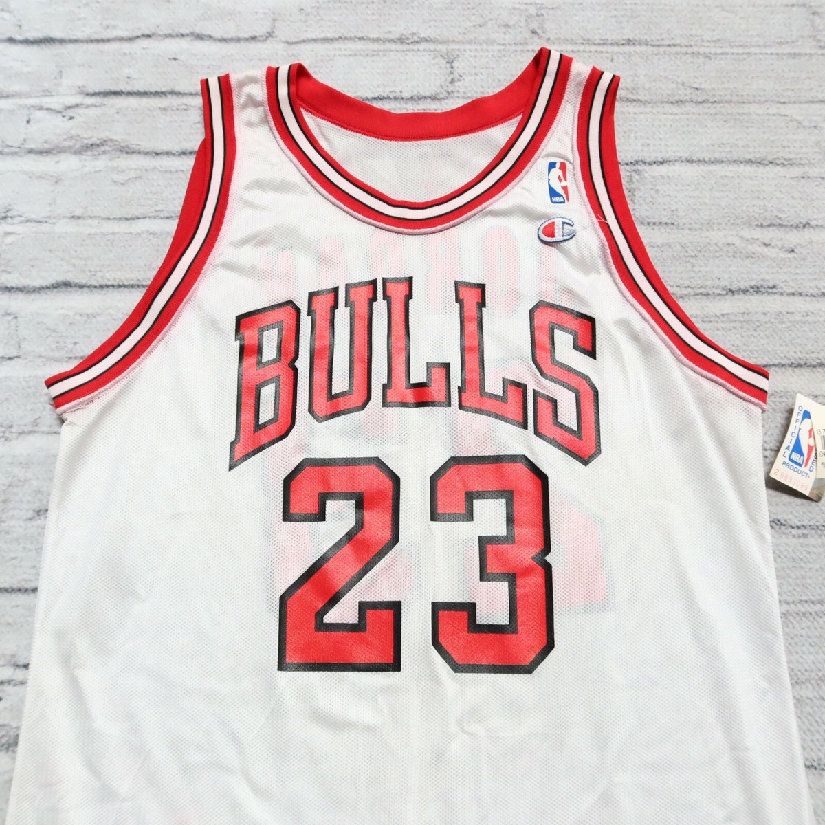 90's Michael Jordan Chicago Bulls #45 Authentic Champion NBA Jersey Size 48  – Rare VNTG