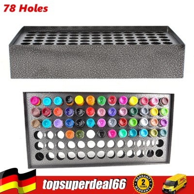 Tattoo Ink Bottle Holder 78 Holes Metal Vertical Display Stand Organizer Rack