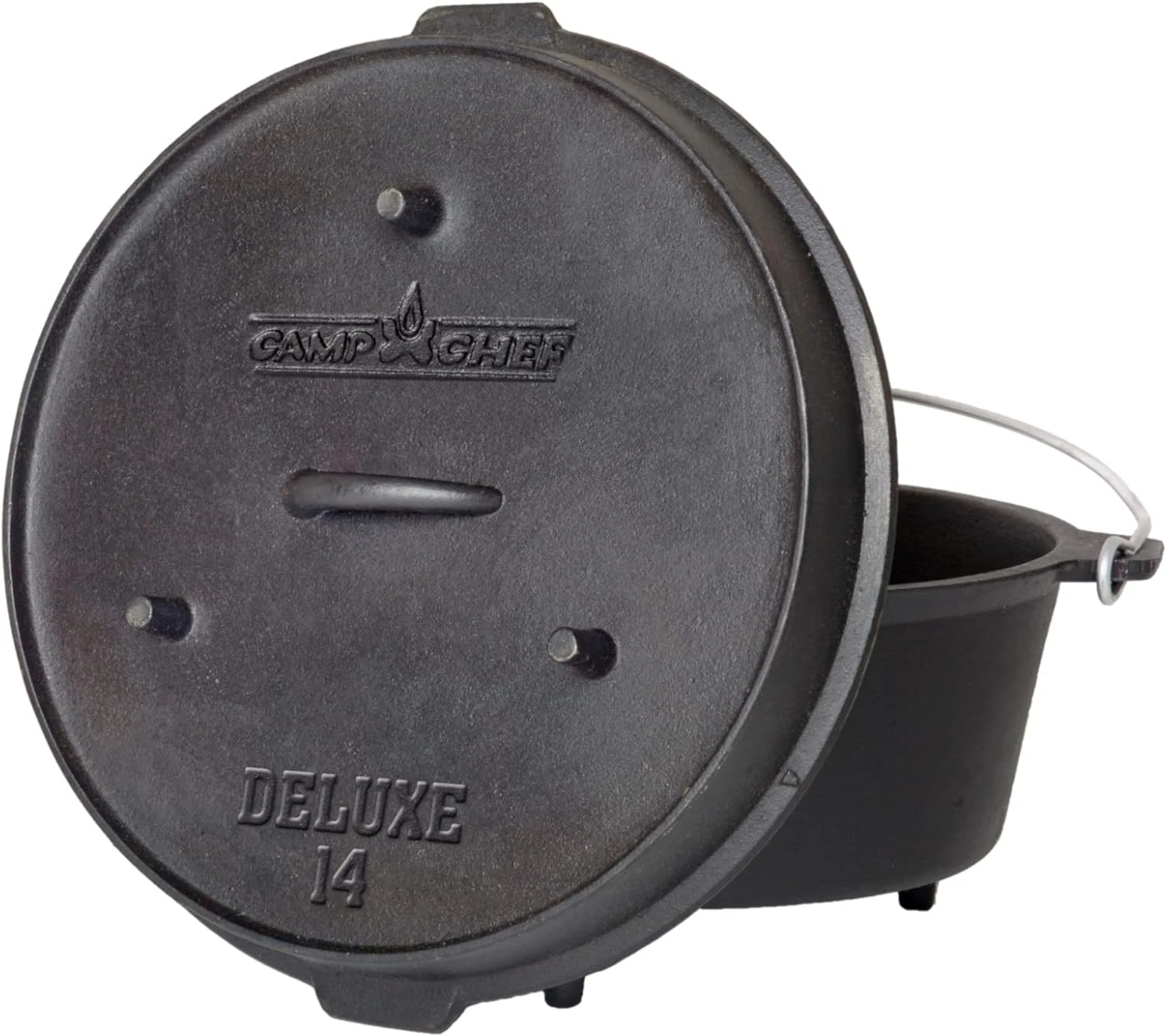 14" Cast Iron Dutch Oven with Lid & Lifter - 12 Quart for All Cooking Styles
