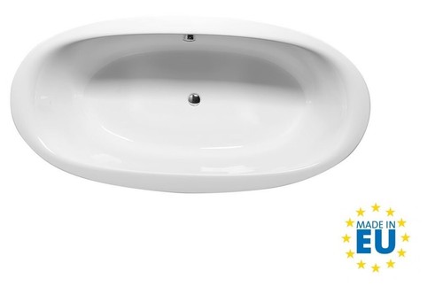 Badewanne oval 190x95x46 cm, einbau STADIUM Polysan Acryl 308 L - Bild 1 von 6