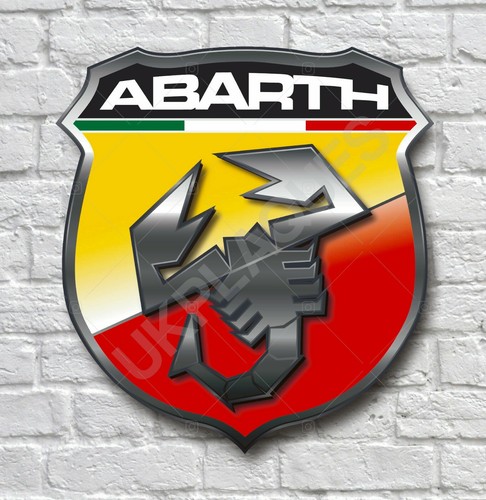 ABARTH 1969-2007 2FT GARAGE WALL SIGN PLAQUE WORKSHOP CAR MAN CAVE FIAT 500 595 - Picture 5 of 12