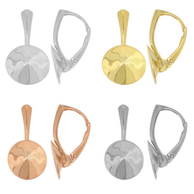 2x Orecchini In Argento 925 A Molla 11x17mm