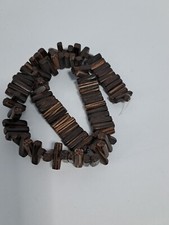 Wooden Rectangular Beads Crafts Jewelry Making Supplies Dark Brown