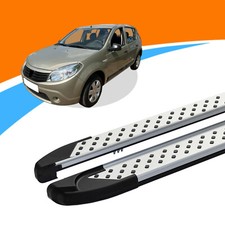 Seitenschweller passend für Dacia Sanderoab06/2008-12/2012 SOMA Silber ABE