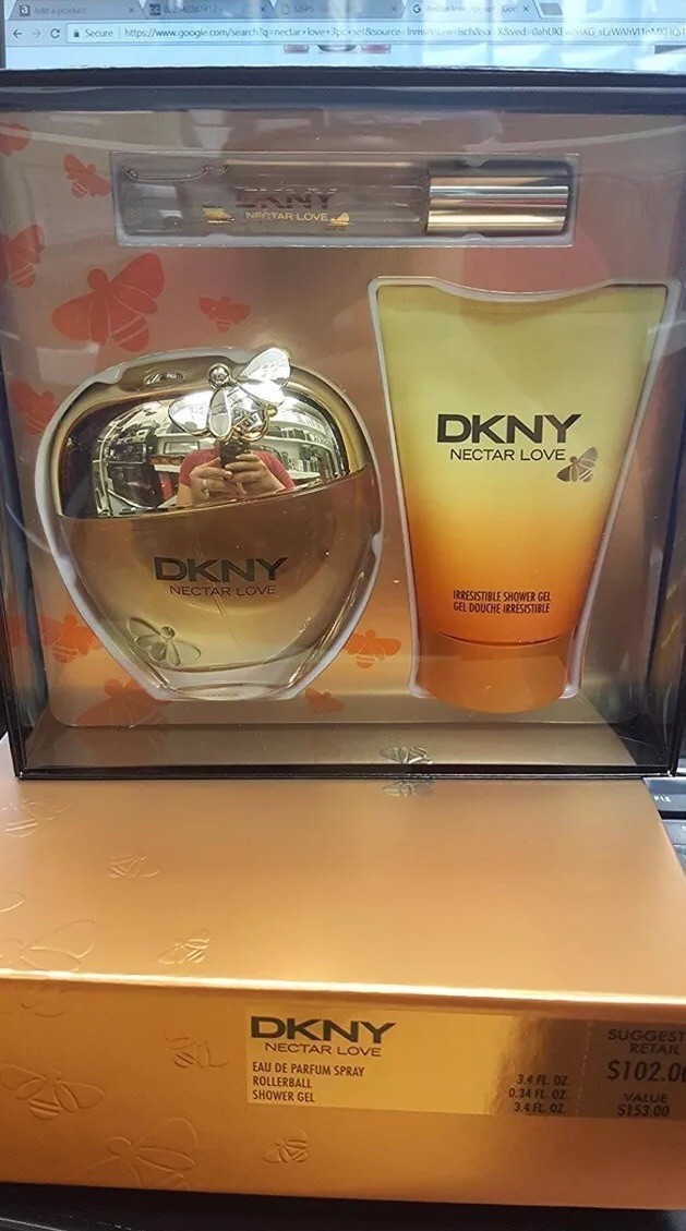 DKNY Nectar Perfume Set Lot Rollerball Showergel