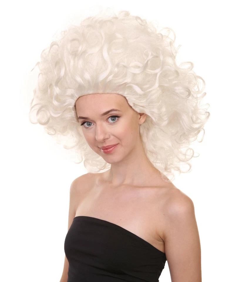 Adult Women's 17" Inch Medium Length Halloween Puffy Drag Queen Costume Wig - Image 2 of 4