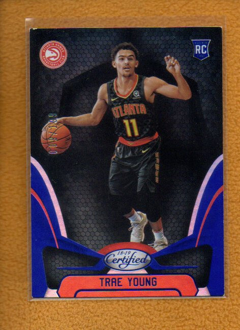 Trae Young 2018-19 Panini Certified Rookie Mirror Blue RC #155 /199