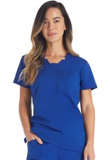 Dickies Balance Scrubs Notched V-Neck Top DK671 GAB Galaxy Blue Free Shipping